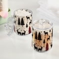 thumbnail image 2 of Yayeee 2 Pack Qtip Holder Bathroom Cotton Swab Canister with Lid Clear Dispenser Set, Christmas Plaid Forest, 2 of 6