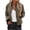 Coffee, variant on Women's Zipper Pocket Jacket Long Sleeve Solid Color Lightweight Outerwear Casual Loose Fit Comfortable Street Style with Front Pockets for Spring Fall Daily Wear,Army Green L