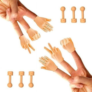 Daily Portable Tiny Finger Hands 2 Pack - Little Finger Puppets, Mini  Rubber Flat Hand, Miniature Small Hand Puppet Prank from Tiktok - 1 Left  and