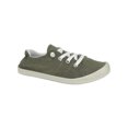 thumbnail image 1 of Zig Khaki Green Olive Women Soda Shoes Flat Linen Canvas Fashion Sneakers Comfortable Insoles Slip On Lace Up Style Loafers 6.5, 1 of 3