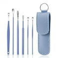 thumbnail image 4 of New Multicolor Earwax Removal Kit, Ear Wax Removal 6-in-1 Ear Pick Tools Reusable Ear Cleaner, Steel Ear Pick Set With Keychain Box Utility To Use P4O9, 4 of 8