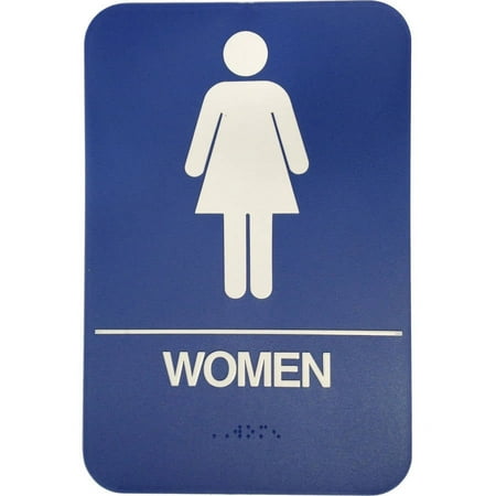 9070-04 Women's Restroom Sign - Blue