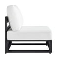 thumbnail image 6 of Tahoe Outdoor Patio Powder-Coated Aluminum Modular Armless Chair in Gray White, 6 of 7