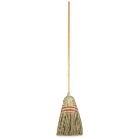 Flagged Bristle Parlor Broom Maid Broom with Wooden Handle