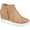Tan, variant on Journee Collection Womens Remmy Faux Leather Wedges Ankle Boots