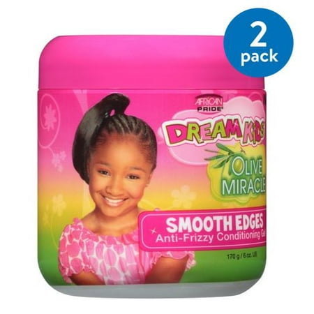 (2 Pack) African Pride Dream Kids Olive Miracle Smooth Edges Hair Gel 6 oz.