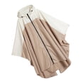 thumbnail image 4 of Chaqueta de poncho de lluvia unisex con capucha para adultos con bolsillos Suministro al aire libre Beige Zulema Chubasquero de mujer, 4 of 6
