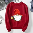 thumbnail image 4 of Pull de Noël pour Femmes Veste Mi-Longue à Capuche Douce Col Rond Cardigan d'Hiver Manches Longues Blouse Imprimée Graphique Mode Chandail en Molleton, 4 of 6