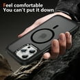 thumbnail image 5 of For iPhone 16 Pro Max Magnetic Phone Case,Compatible with MagSafe,Military-Grade Protection, Anti-Fingerprint,Shockproof Anti-fall Frosted Skin-feel Ultra Slim Translucent Phone Case,Black, 5 of 9
