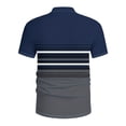 thumbnail image 4 of COSFO Mesh Mens Polo Shirts Short Sleeve Summer Striped Graphic Tees Performance Collared Slim Fit Moisture Wicking Pullover Tops, 4 of 6