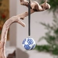 thumbnail image 5 of Xuniizn Christmas Ornaments Set - 5 Cm Blue And White Ball Pendant Ceramic Decorative Pendants For Christmas Tree Decoration, Blue, 5 of 7