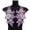 Purple, variant on Sturdy Polyester Applique Embroidered Flowers for Clothing Bags Pack of 2