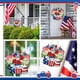 thumbnail image 5 of Flag Independence Day Wooden Home Decoration Circular Wooden Door Sign Hanger Mood Layout, 5 of 8