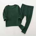 thumbnail image 2 of BOBOGOJP Kids Long Johns Thermal Underwear Set Toddler Winter Warm Jammies, 2 of 9