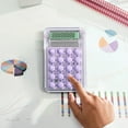 thumbnail image 2 of Mechanical Calculator 8 Digit Large LCD Display And Mechanical Buttons Handheld Mechanical Calculator For Off Ice, 2 of 6