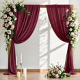 thumbnail image 1 of Cortina MLMW Tela Transparente para Arco de Boda color Burdeos 74x610 cm, 1 of 6