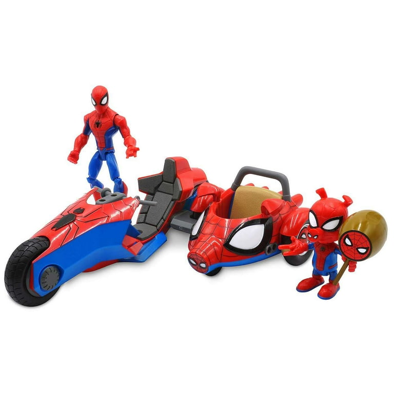 Disney Spider-Man and Spider-Ham Action Figure Bike Set Marvel
