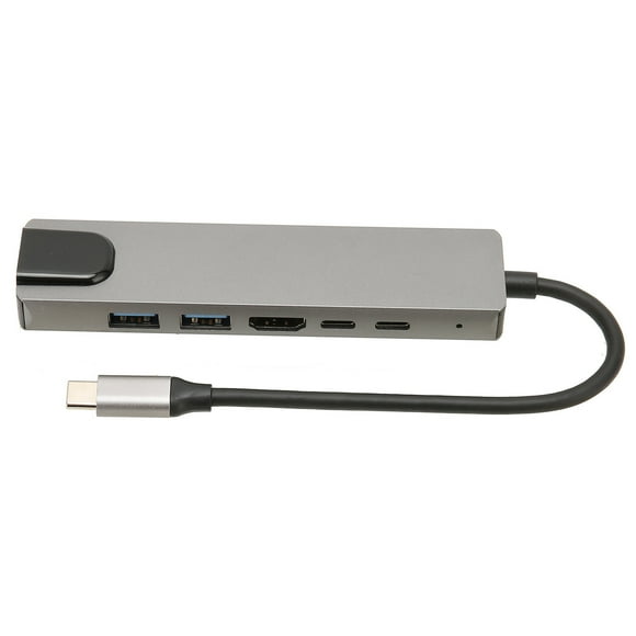 Usb C Hub Ethernet, 87W Power Delivery 6 In 1 HD Multimedia Interface Type C To HDTV Hub Fast Charging For PC