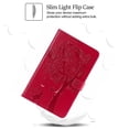 thumbnail image 5 of Galaxy Tab A 8.0 2018 Case, Dteck Slim Fit Embossed Tree Pattern PU Leather Folio Stand Case with Card Holders Cover for Samsung Galaxy Tab A 8 inch 2018 Release SM-T387 Tablet,Red, 5 of 5