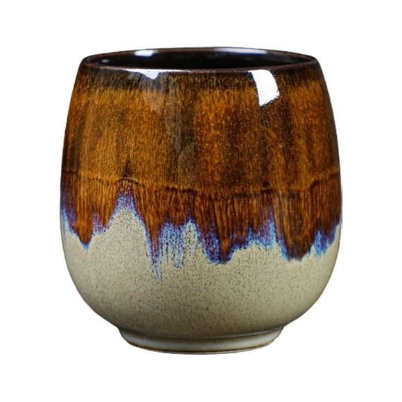 Raku Glaze Ceramic Coffee Cup Set, Creative Bulge Design Espresso Mug, Handmade Artistic Tea Cup for Home Cafe Coffee Shop, Unique Gift for Coffee Lovers, 1 Cup