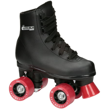 Chicago Boys' Classic Quad Roller Skates Black Junior Rink Skates, Size