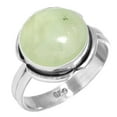 thumbnail image 1 of 925 Sterling Silver Ring For Women - Girls Green Natural Prehnite Gemstone Silver Ring Size 12 Handmade Silver Ring Size 12 Cocktail Party Gift For Women 925 Silver Gemstone Jewelry, 1 of 6
