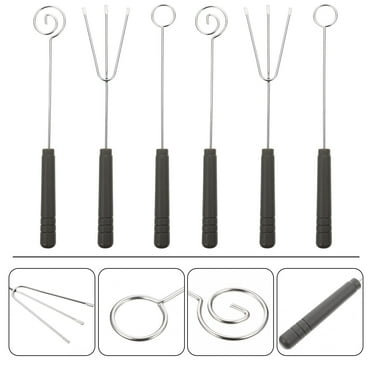 Raindrops  6 Pcs Stainless Steel Hot Pot Fork Fondue Forks Dipping Tool Chocolate Tools Silver