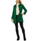 thumbnail image 2 of Abrigo de invierno de una sola botonera con cuello Peter Pan para mujeres Inspire Chic, XS, verde sólido, 2 of 7