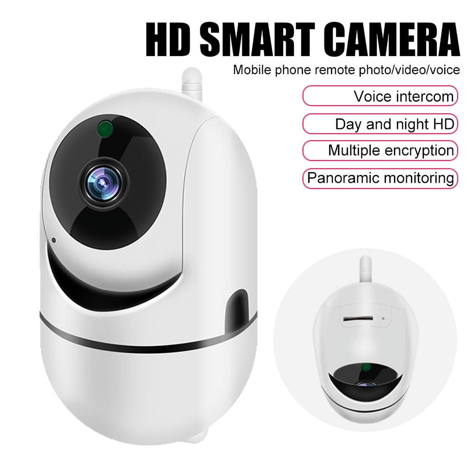 PENGXIANG Wireless Camera, 1080P HD WiFi Pet Camera Baby Monitor, Pan/Tilt/Zoom IP Camera for Elder/Nanny Security Cam Night Vision Motion Detection 2-Way Audio Cloud Service Available Webcam White