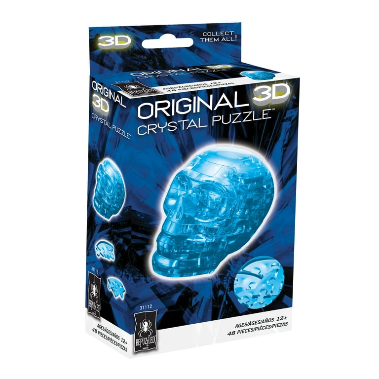 Skull Original 3D Crystal Puzzle from BePuzzled, Ages 12 and Up