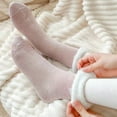 thumbnail image 4 of 2Pairs Fuzzy Socks for Women House Socks Indoor Winter Warm Furry Socks Athletic Socks, 4 of 7