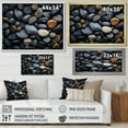 thumbnail image 4 of Designart "Patterns on the Rocky Beach V" Nautical & Beach Floater Framed Wall Art Living Room, 4 of 7