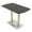 Asian Night w/Silver Base, variant on 60" Small Arc Rectangle Bistro Height Table Double Metal Base Bar Table