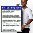 Sigo Signs Hot Tub Safety Rules, Pool Sign, 24x30 Inches, 55 mil thick