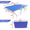thumbnail image 2 of POVANLI 9FT Mid-Size Table Tennis Table Foldable & Portable Ping Pong Table Set for Indoor Games with Net, 2 Table Tennis Paddles and 3 Balls 107.87''(L) x 35.43''(W) x 29.98''(H), 2 of 6