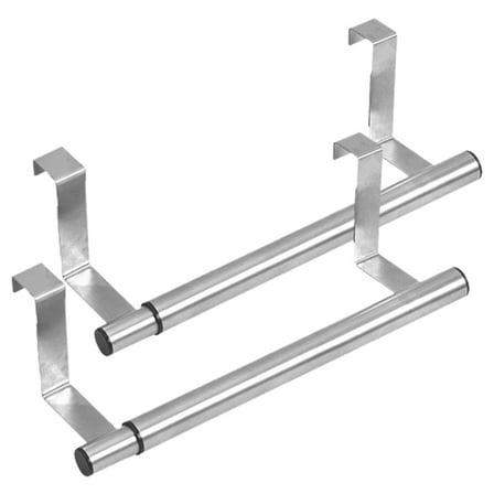 Raindrops 2Pcs Stainless Steel Expandable Towel Holders for Bathroom Kitchen Use