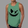 thumbnail image 2 of Mens Graphic Cotton Tank Tops Crewneck Gym Muscle Beach Hawaii Sleeveless Shirts Size 2XL Green, 2 of 5
