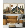 thumbnail image 4 of SHENIFY Set Sunrise Pine Tree Forest Nature Scenry Wilderness Landscape Mountain Wall Art 16x24in3pcs Natural Framed Farmhouse Rustic Modern Art Decorative for Living Room Bedroom, 4 of 5