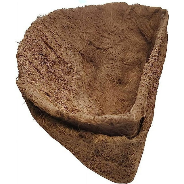Xiao Hua 2 piezas de forro de coco de repuesto semicircular para cesta colgante de pared, cesta de flores, 14 pulgadas, cesta de planta de fibra de coco para maceta de jardín.