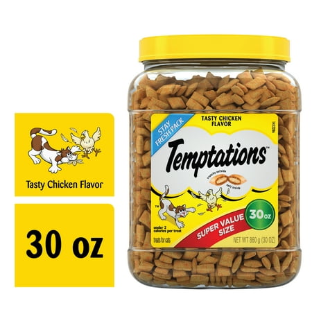 Temptations Classic Cat Treats Tasty Chicken Flavor, 30 Oz. Tub (Super Value (Best Cat Treats Uk)