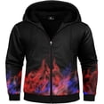 thumbnail image 1 of SCODI Hoodies for Men Zip Up Sweashirts Fleece Sherpa Lined Winter Wool Heavyweight Jacket Flame L, 1 of 6