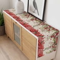 thumbnail image 4 of Valentine's Day Table Runner - 70 Inch Long, Kitchen Dining Table Runner Dresser Scarves, Spring Red Love Roses Floral Botanical Beige Farmhouse Decor for Coffee Tables Wedding Party Banquet, 4 of 8