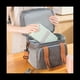 thumbnail image 5 of Bolsa de Almuerzo Cruzada, Bolso de Doble Capa con Capacidad, Bolsa de Almuerzo con Aislamiento TéRmico, PortáTil, Picnic Al Aire Libre, Gris, 5 of 10