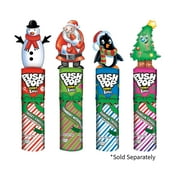 Push Pop Toppers Christmas Lollipop Candy, Individual Candy, Assorted Flavors, 0.5 oz.