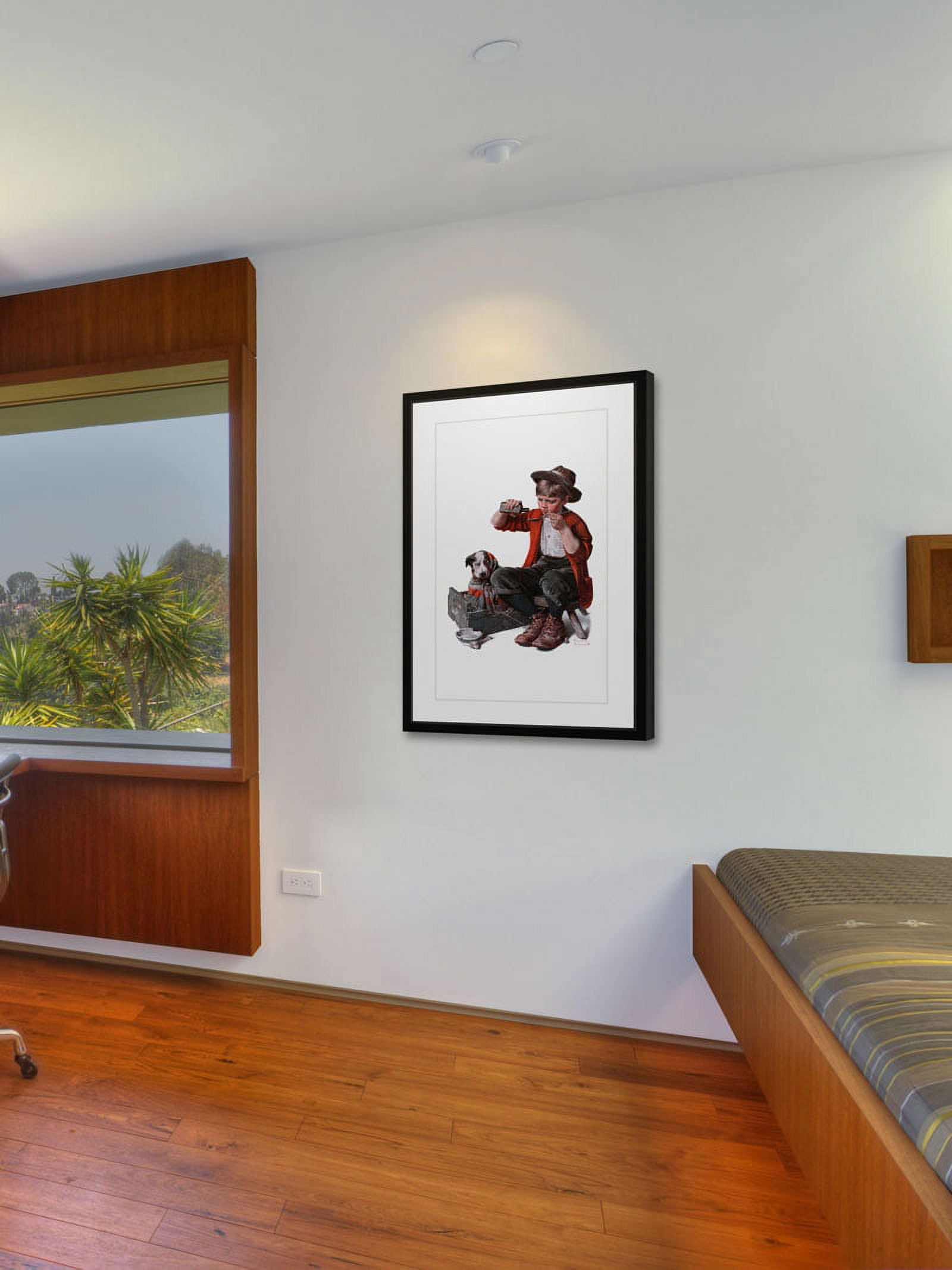Marmont Hill "Sick Puppy" by Norman Rockwell Framed Art Print