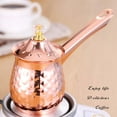 thumbnail image 3 of deevoka Household Turkish Coffee Pot Milk Butter Melting Jug Coffee Maker Greek Pot with Rose Gold 600ml, 3 of 8