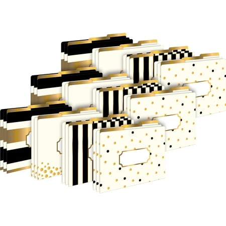 UPC: 0704068039346 | Barker Creek Gold Letter-Size File Folders • Multi-Design Set — 36/Set