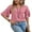 Pink, variant on QINCAO Womens Tops Ruffle Sleeve V Neck Casual Tunic Shirts S-XXL