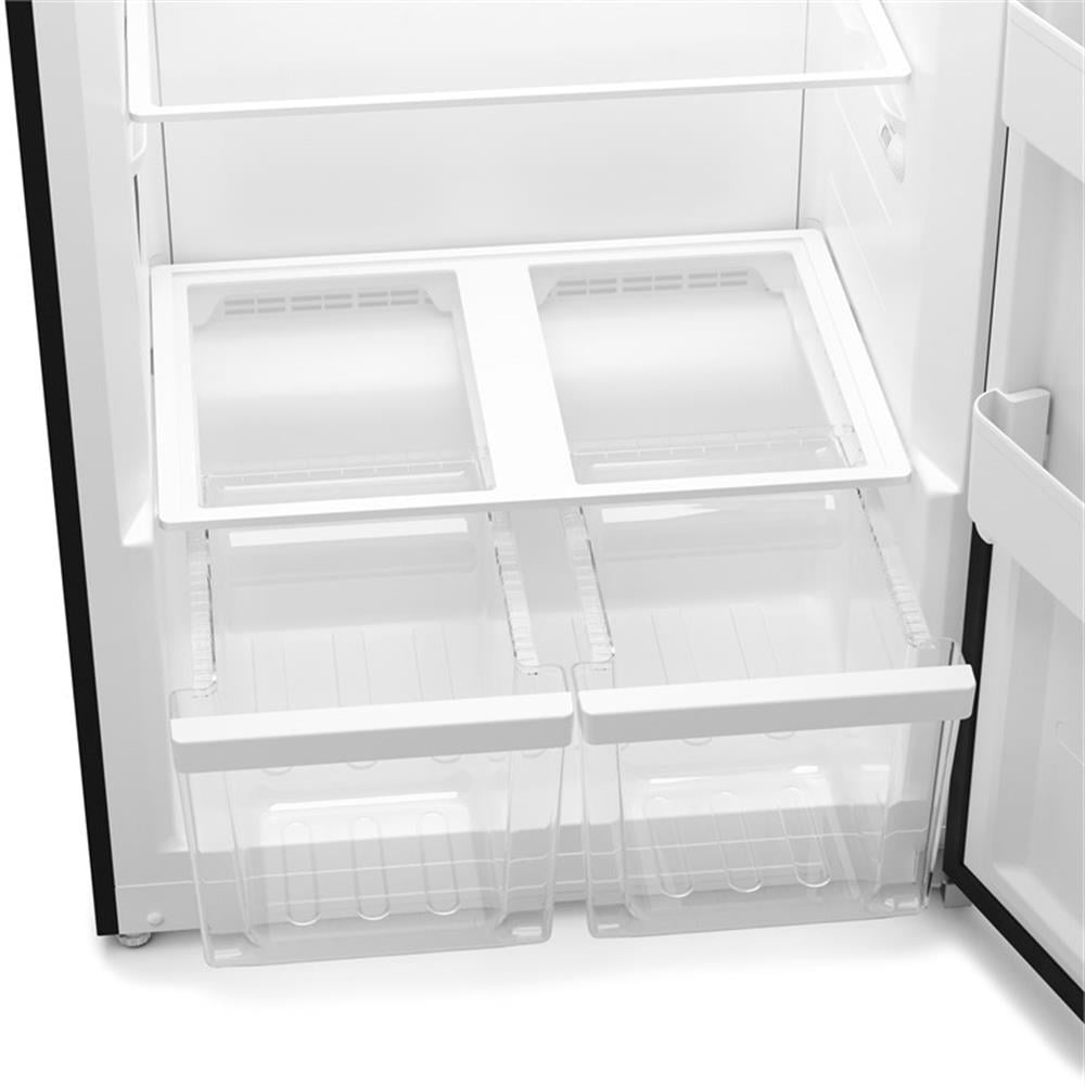 Pemberly Row Upright Convertible Refrigerator Freezer 21 cu. ft. Silver