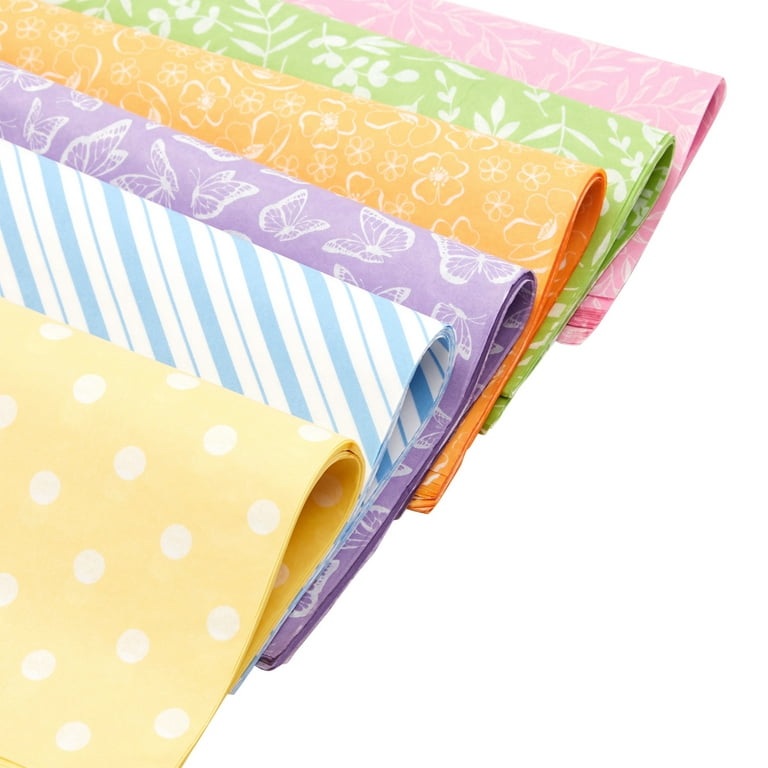 120 Sheets Decorative Birthday Tissue Paper Bulk for Baby Shower
